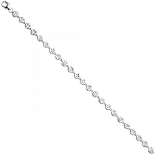 Armband 585 Gold Wei�gold 27 Diamanten Brillanten 0,85ct. 18 cm