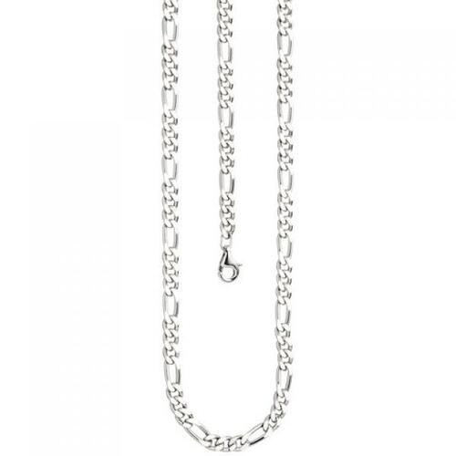 Figarokette 925 Silber diamantiert 50 cm Halskette Silberkette Karabiner
