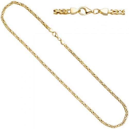 K�nigskette 925 Sterling Silber gold vergoldet 3,2 mm 45 cm Halskette