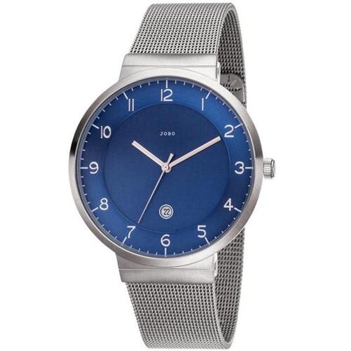 | Armbanduhren Analog mit Armbanduhr Datum direkt Quarz blau Edelstahl bestellen Herren JOBO