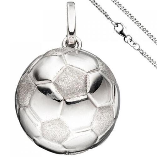 Kinder Anh�nger Fu�ball 925 Silber Fu�ballanh�nger mit Kette 42 cm