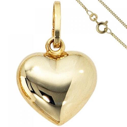 Anhänger Kleines Herz Herzchen 333 Gold mit Kette 45 cm Goldherz | Anhänger  - Medaillons direkt bestellen
