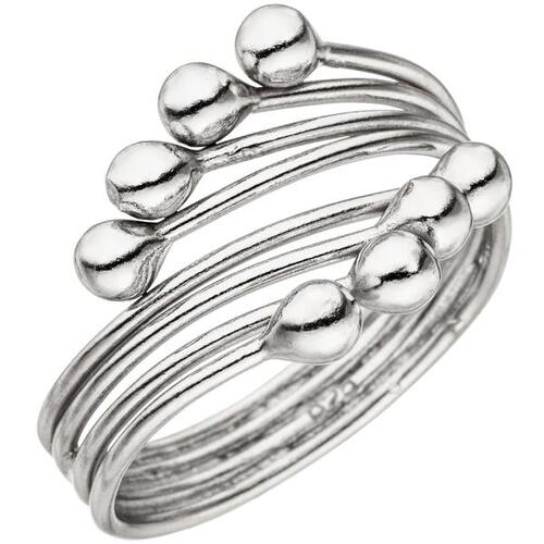 Damen Ring 4-reihig 925 Sterling Silber Silberring (Gr��e: 50)