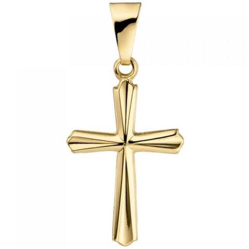 Anh�nger Kreuz 375 Gold Gelbgold Kreuzanh�nger Goldkreuz