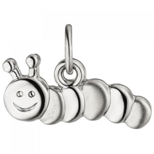 Kinder Anh�nger Raupe 925 Sterling Silber teil matt Kinderanh�nger