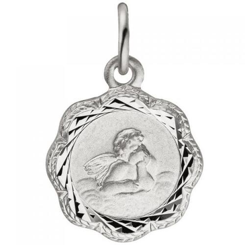 Anh�nger Engel Schutzengel 925 Sterling Silber teil matt