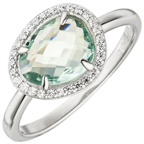 Damen Ring 925 Sterling bestellen Silber | Ringe direkt hellblau 1 (Größe: blau Glasstein Zirkonia 52) 29