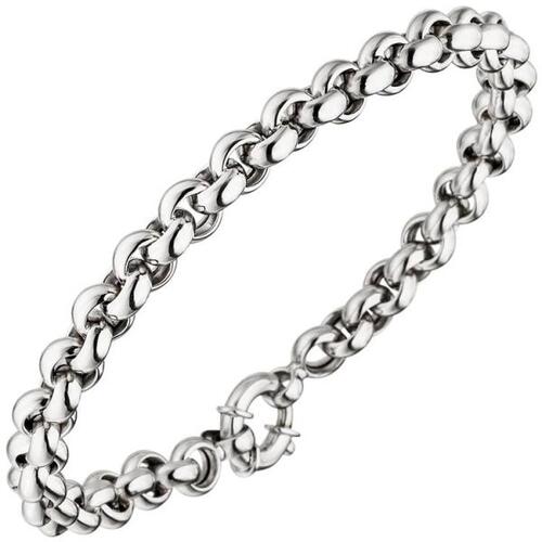 Erbsarmband 585 Gold Wei�gold 21 cm Armband Wei�goldarmband