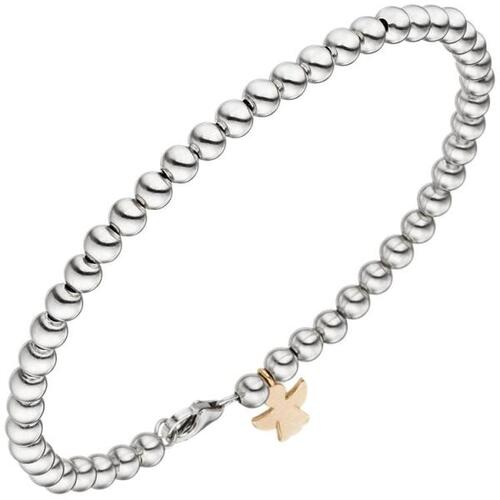 Armband mit Engel 585 Wei�gold Rotgold bicolor 19 cm Schutzengel