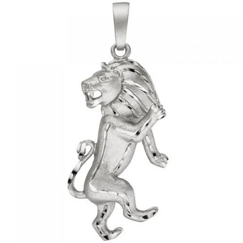 Anh�nger Sternzeichen L�we 925 Sterling Silber teil matt