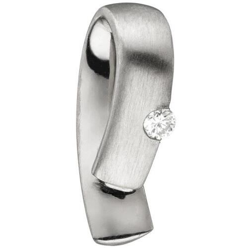 Anh�nger 950 Platin teil matt 1 Diamant Brillant 0,06ct.