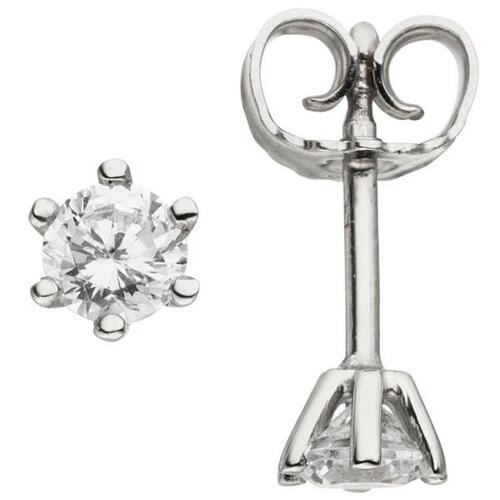 Ohrstecker 585 Wei�gold 2 Diamanten Brillanten 0,50 ct. Ohrringe