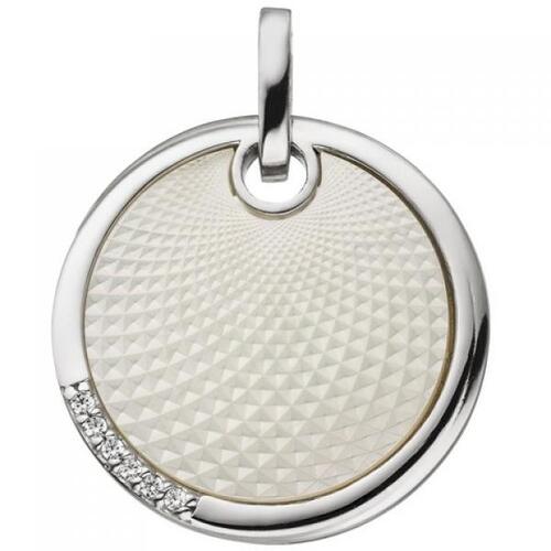 Anhnger 925 Sterling Silber 6 Zirkonia 1 Perlmutt Einlage