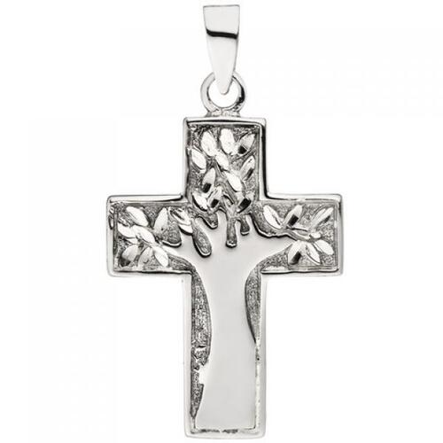 Anh�nger Kreuz Baum 925 Sterling Silber Kreuzanh�nger Silberkreuz