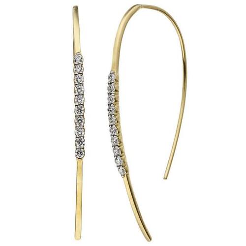 Ohrh�nger Ohrhaken 925 Sterling Silber gold vergoldet 20 Zirkonia Ohrringe