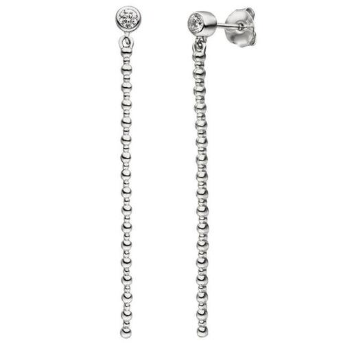 Ohrh�nger 925 Sterling Silber 2 Zirkonia Ohrringe Ohrstecker Silberohrringe