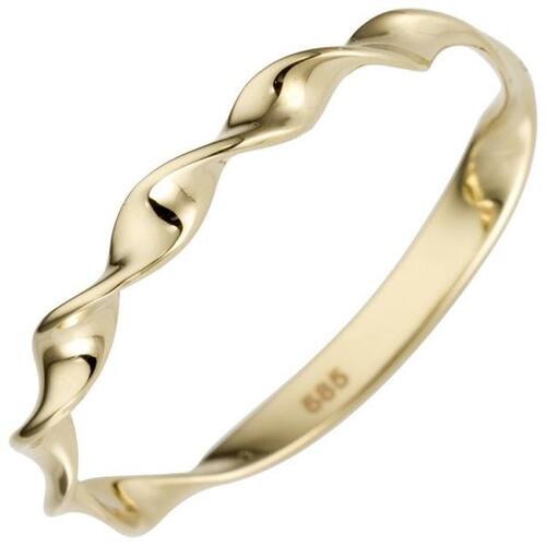 Damen Ring gedreht 585 Gold Gelbgold Goldring (Gr��e: 54)