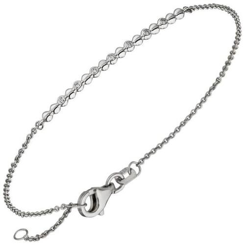 Armband 585 Gold Wei�gold 7 Diamanten Brillanten 17,5 cm Wei�goldarmband
