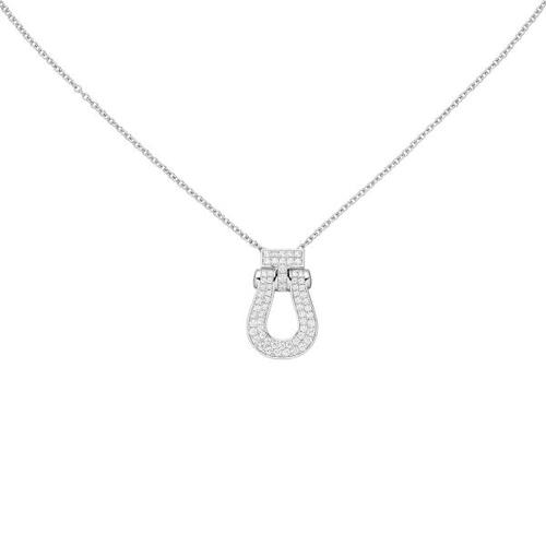 Collier mit Anh�nger 925 Sterling Silber 64 Zirkonia 45 cm Silberkette Karabiner