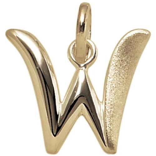 Anh�nger Buchstabe W 375 Gold Gelbgold Buchstabenanh�nger