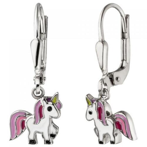 Kinder Ohrh�nger Einhorn 925 Sterling Silber Kinderohrringe