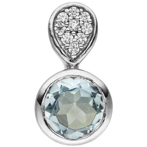 Anh�nger 925 Silber 1 Blautopas hellblau blau 9 Zirkonia