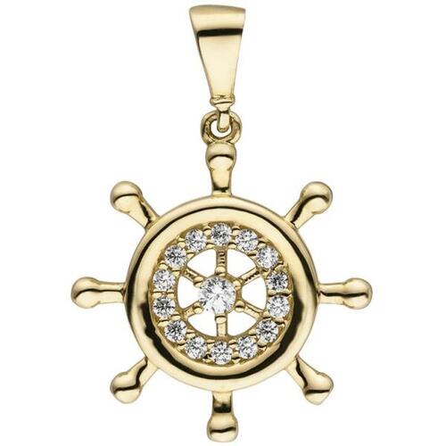 Anh�nger Steuer Steuerrad 333 Gold Gelbgold 15 Zirkonia Goldanh�nger