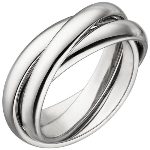 Damen Ring verschlungen 3 Ringen 925 Sterling Silber (Gr��e: 54)