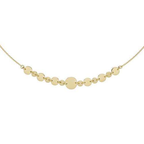 Collier Halskette mit Pl�ttchen 925 Sterling Silber gold vergoldet 45 cm Kette