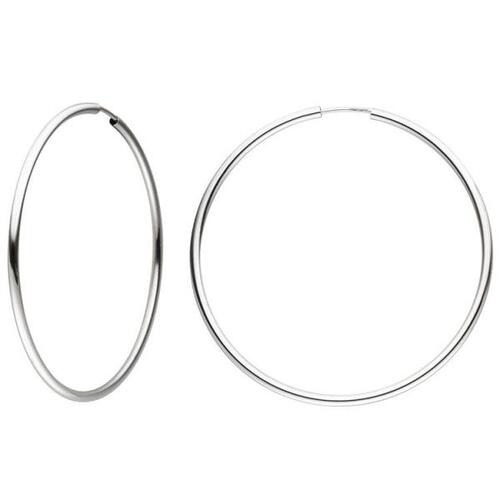 Creolen 585 Gold Wei�gold Ohrringe Wei�goldcreolen Wei�goldohrringe