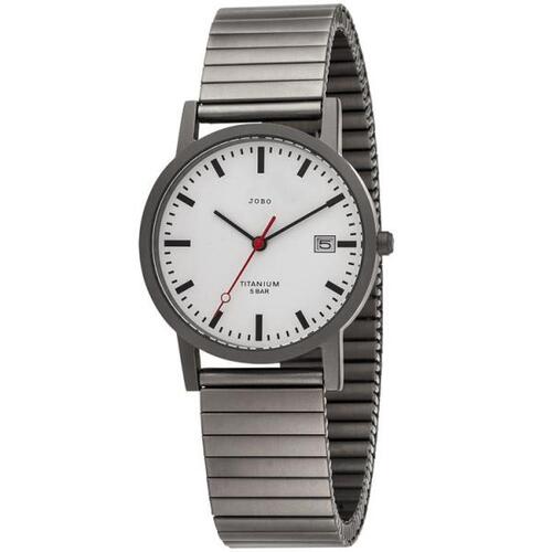 bestellen Datum Analog Armbanduhren Armbanduhr | Flexband Quarz Herren Titan direkt mit JOBO