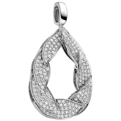 Anh�nger Einh�nger Tropfen 585 Gold Wei�gold 175 Diamanten Brillanten 0,65ct.