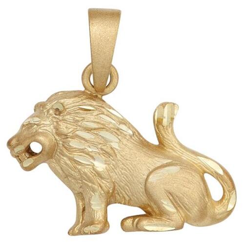 Anh�nger Sternzeichen L�we 925 Sterling Silber gold vergoldet matt