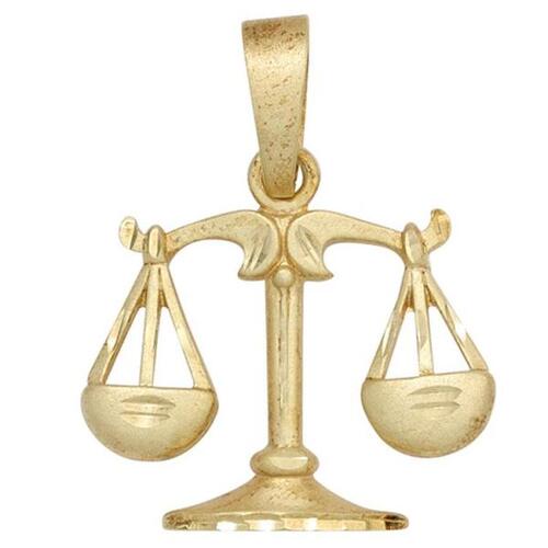 Anh�nger Sternzeichen Waage 925 Sterling Silber gold vergoldet matt