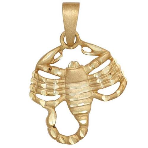 Anh�nger Sternzeichen Skorpion 925 Sterling Silber gold vergoldet matt