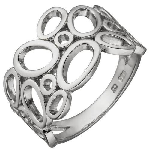 Damen Ring, breit 925 Sterling Silber (Gr��e: 50)