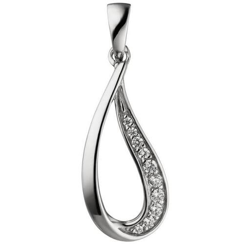 Anh�nger Tropfen 925 Sterling Silber 10 Zirkonia