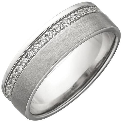 bestellen Zirkonia Sterling 56 925 matt mit | Ringe Silber Damen Größe Ring direkt rundum
