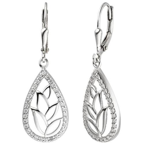 Ohrh�nger Tropfen 925 Sterling Silber 64 Zirkonia Ohrringe Boutons