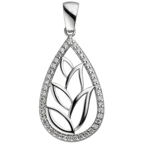 Anh�nger Tropfen 925 Sterling Silber 41 Zirkonia Silberanh�nger