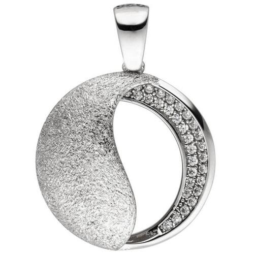 Anh�nger 925 Sterling Silber eismatt 30 Zirkonia Silberanh�nger
