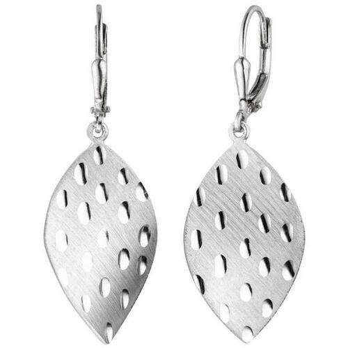 Ohrh�nger 925 Sterling Silber mattiert Ohrringe Boutons Silberohrringe