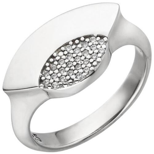 Damen Ring 925 Sterling Silber 25 Zirkonia 10,2 m breit (Gre: 58)