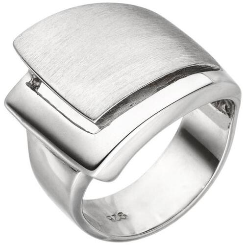 Damen Ring breit 925 Sterling Silber rhodiniert und teilmattiert. (Gr��e: 54)