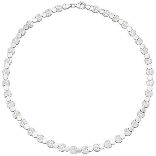 Collier Halskette 925 Sterling Silber geh�mmert 45 cm Silberkette