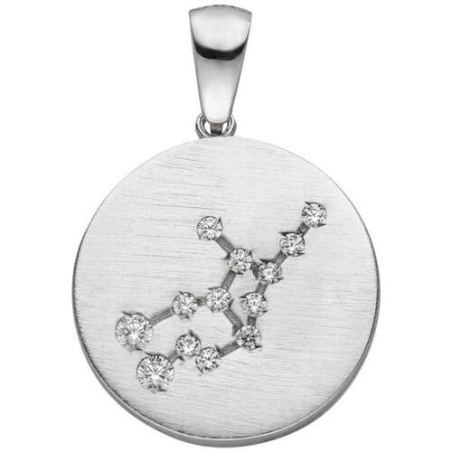 Anh�nger Sternzeichen Jungfrau 925 Sterling Silber matt 13 Zirkonia