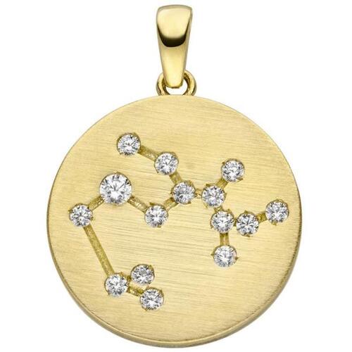 Anh�nger Sternzeichen Sch�tze 333 Gold Gelbgold matt 15 Zirkonia