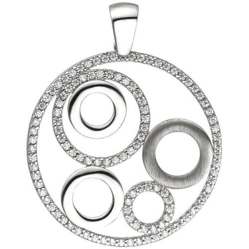 Anh�nger rund 925 Sterling Silber 111 Zirkonia Silberanh�nger