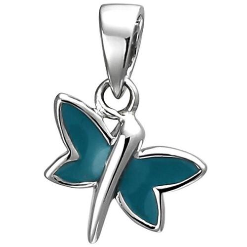 Anhnger Schmetterling 925 Sterling Silber trkis lackiert