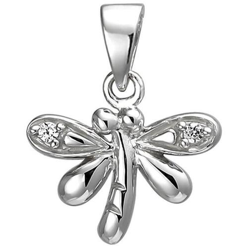 Kinder Anh�nger Libelle 925 Sterling Silber 2 Zirkonia Silberanh�nger